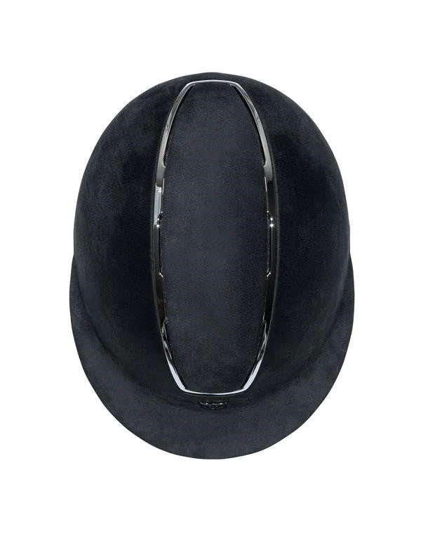 Tipperary Windsor with MIPS Wide Brim - Black UltraSuede Shell w/ Chrome Trim and Black UltraSuede Top - Image 6