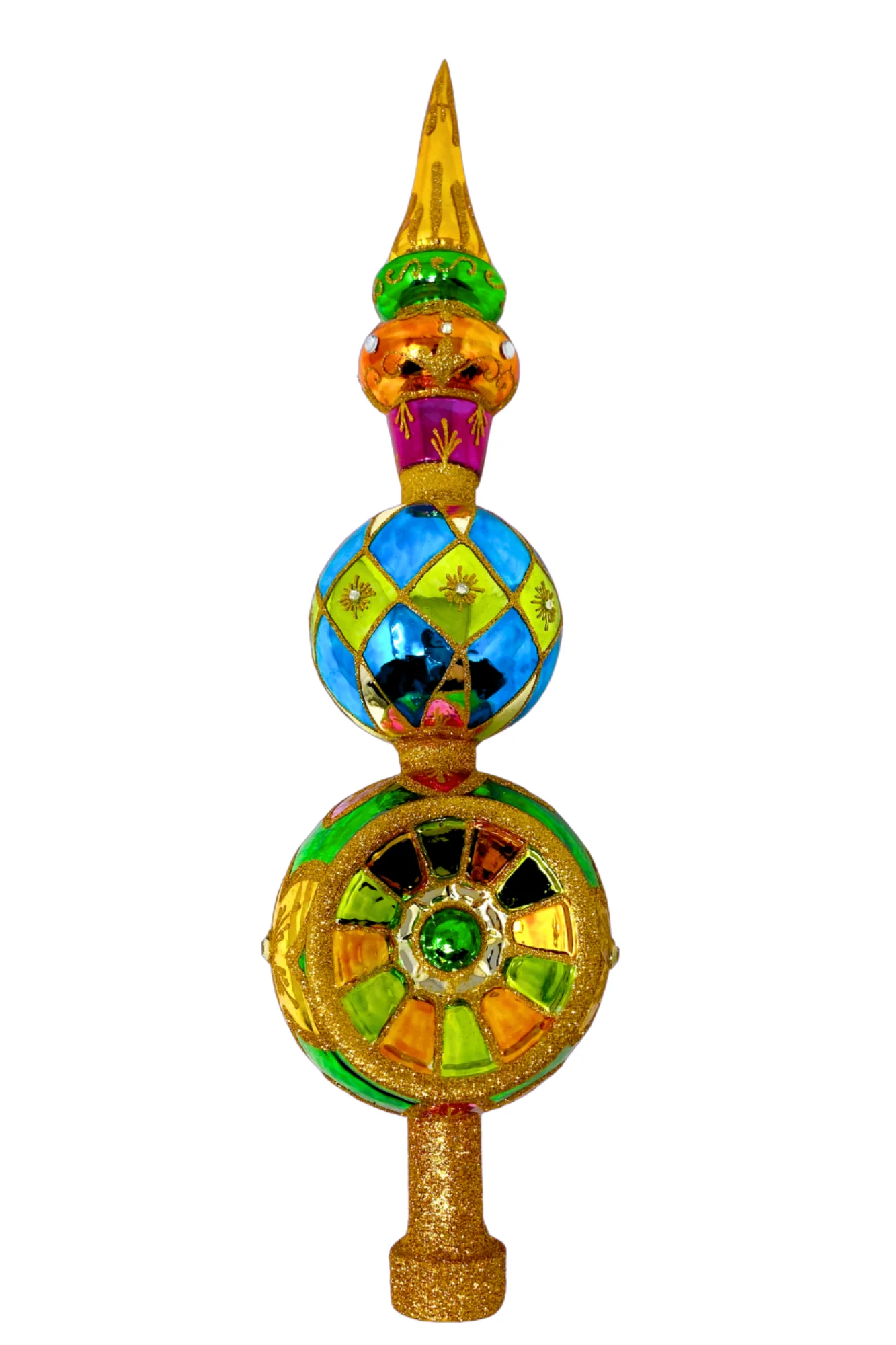 Topaz Sparkling Gem Finial Tree Topper - Image 3