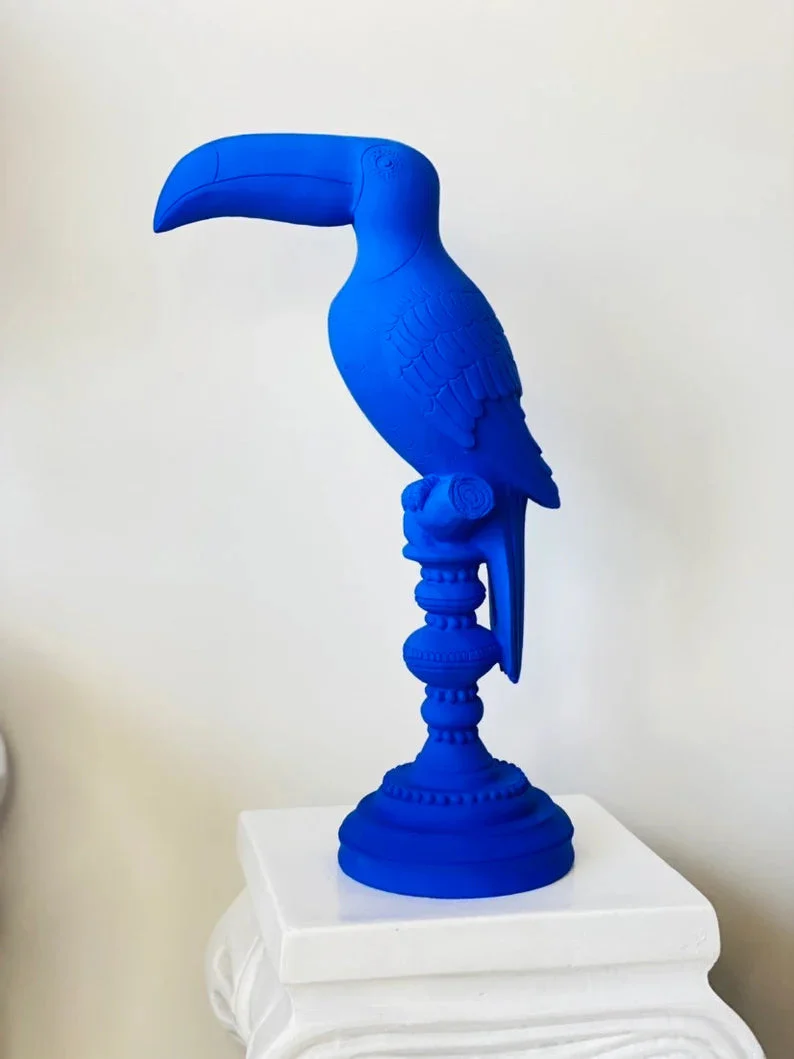 Toucan Bird in Ultra Matte Blue - Image 5