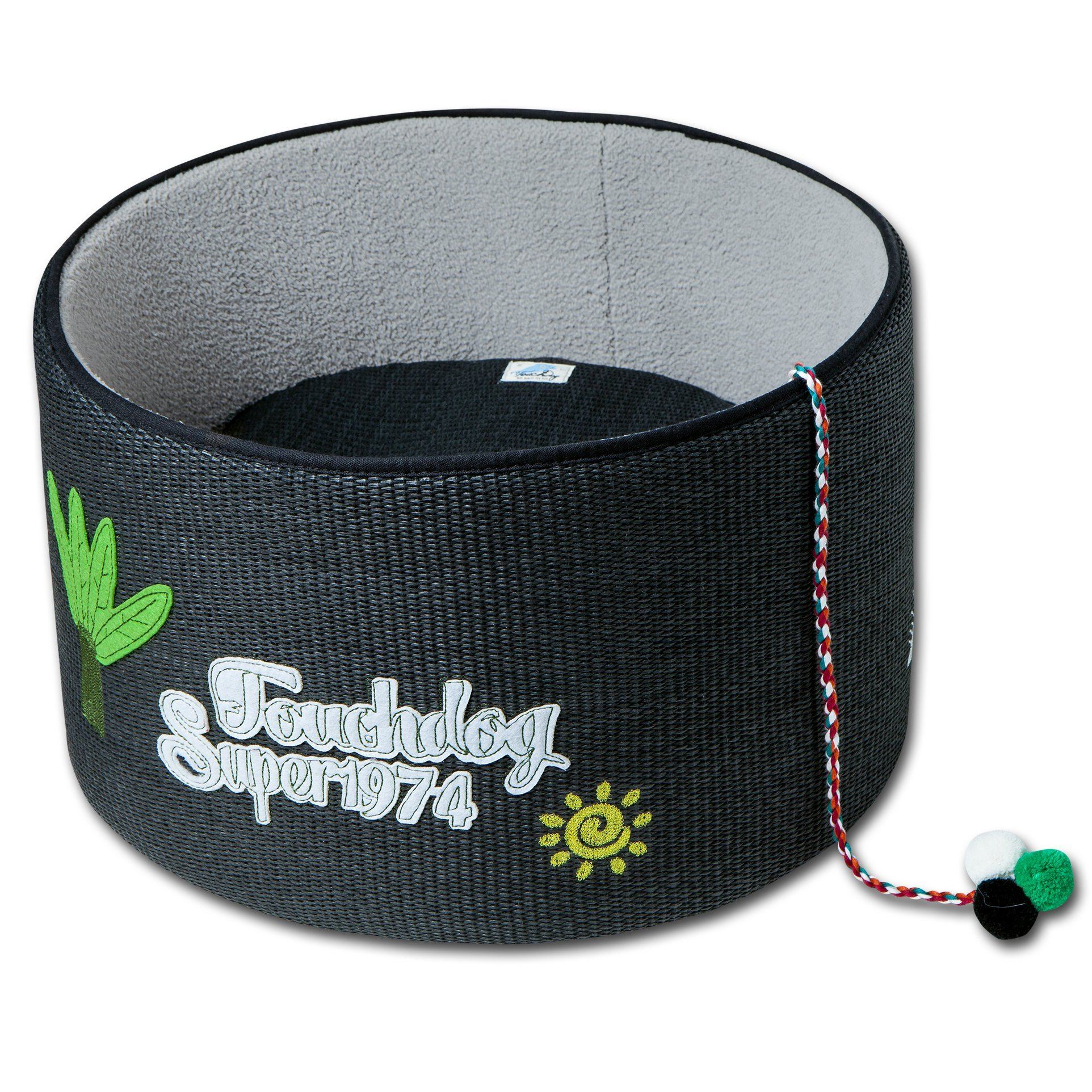 Touchcat Claw-ver Nest Rounded Scratching Cat Bed w/ Teaser Toy - Image 6