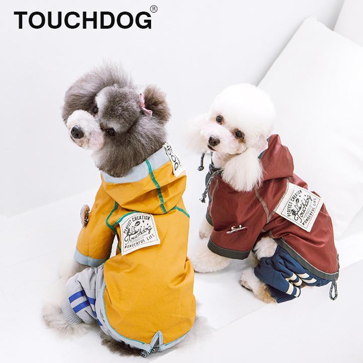 Touchdog Cloudburst Reversible Fashion Waterproof Dog Raincoat - Image 6