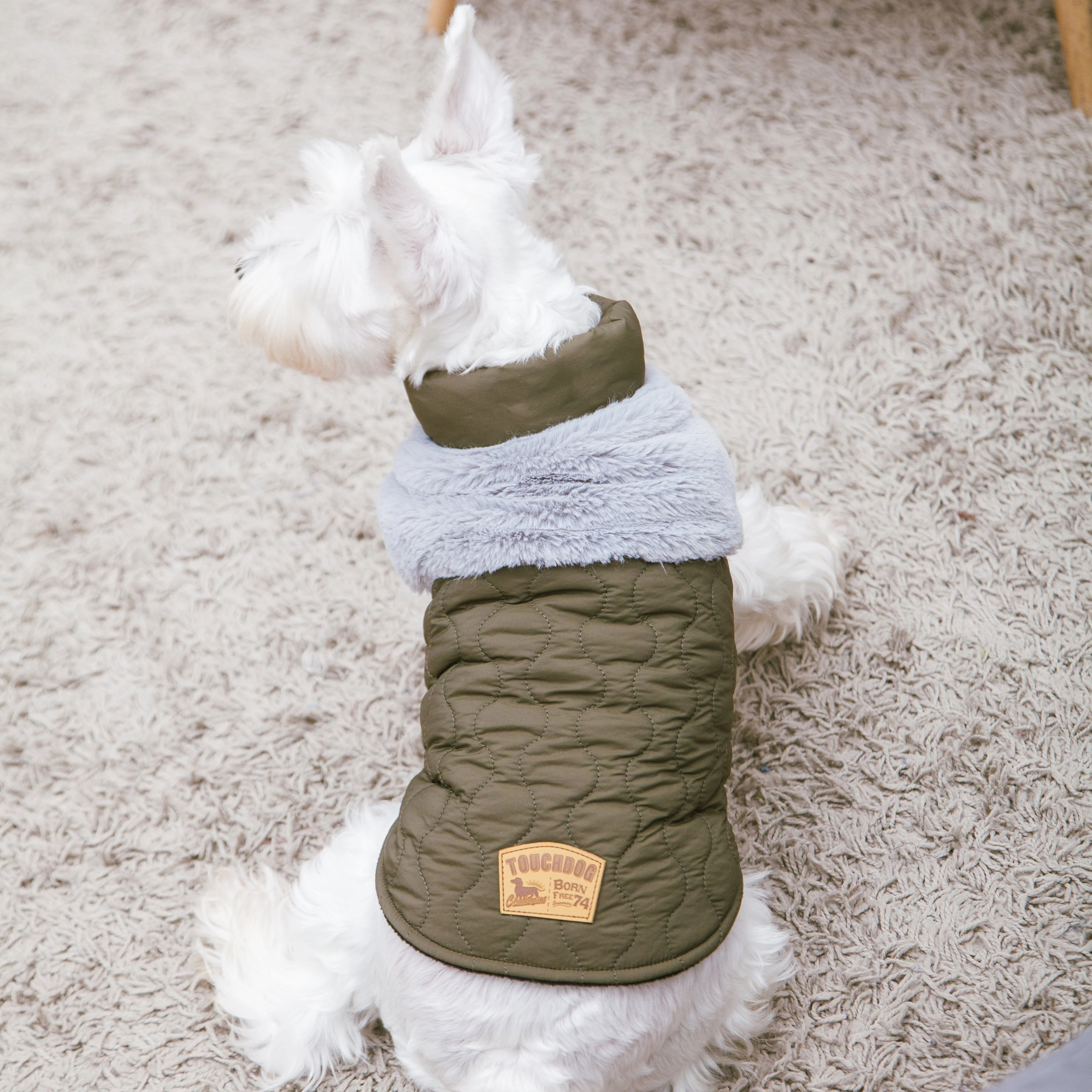 Touchdog Furrost-Bite Fur and Fleece Designer Fashion Dog Jacket - Image 10