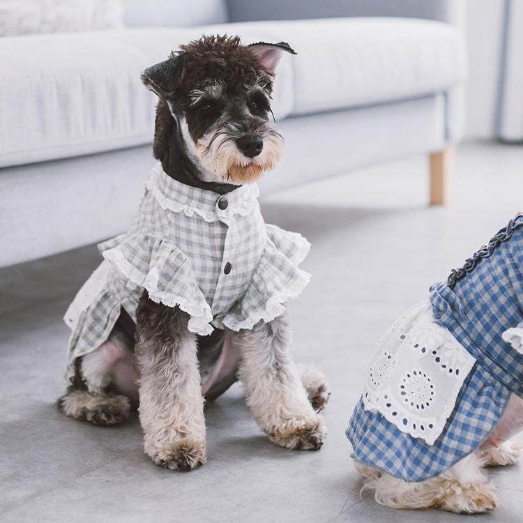 Touchdog I love Poochi Classical Plaid Fashion Designer Dog Dress - Image 7