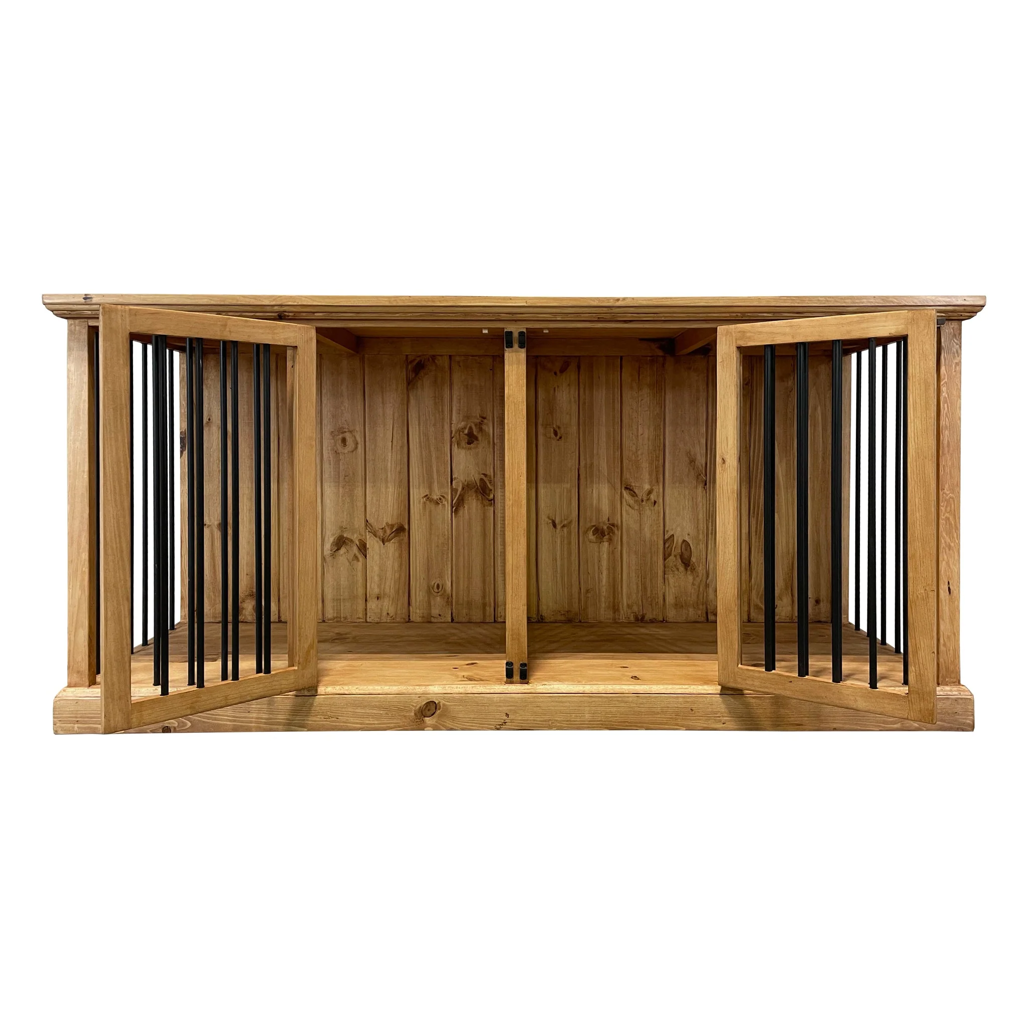 Traditional Medium Dog Rustic Wood Kennel - Image 3