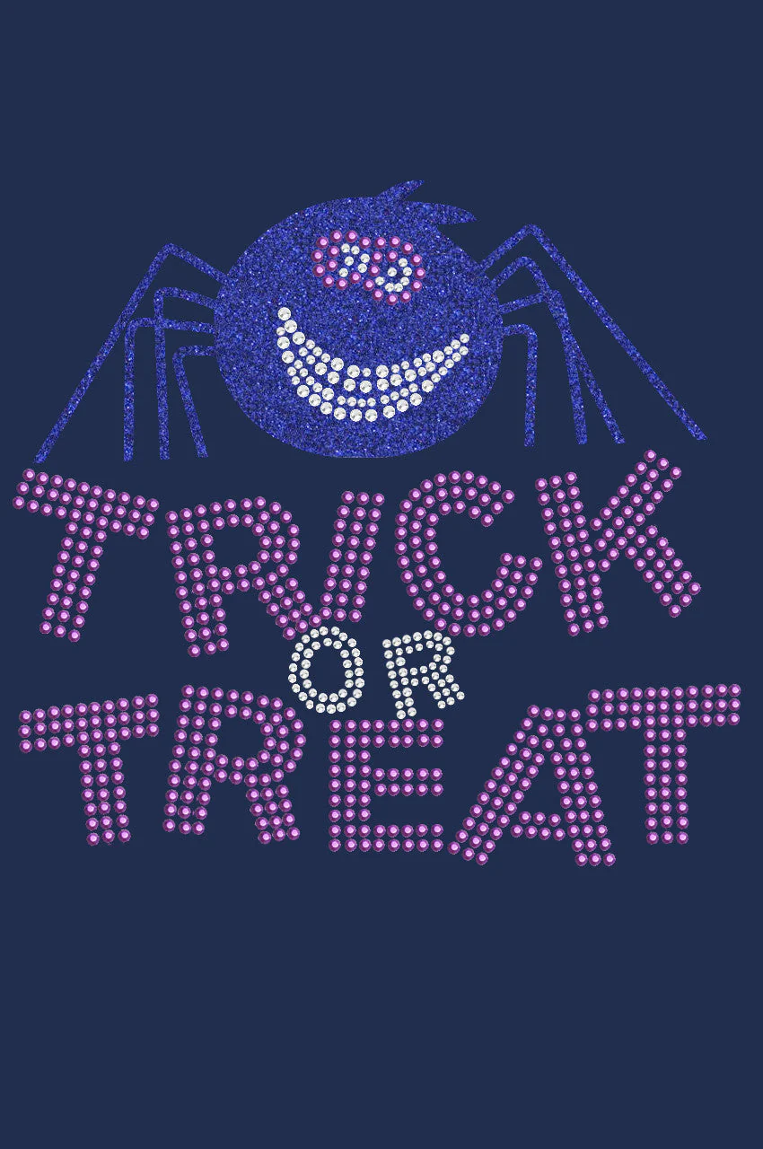 Trick or Treat with Blue Glitter Spider - Bandanna - Image 3