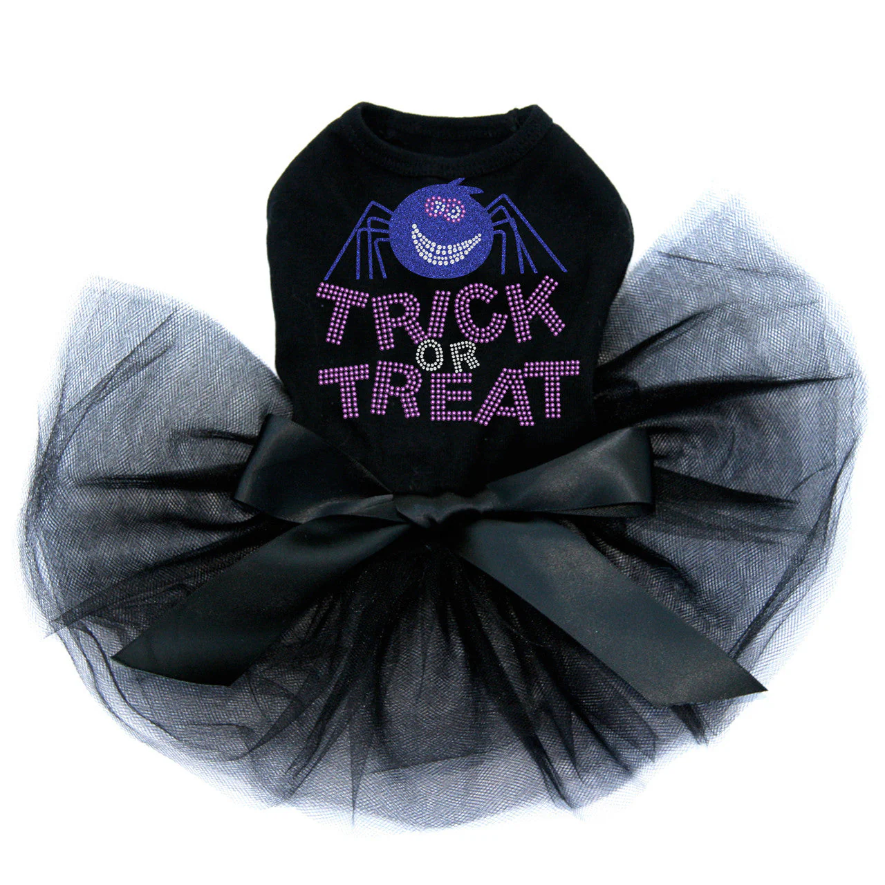 Trick or Treat with Blue Glitter Spider - Custom Tutu - Image 2