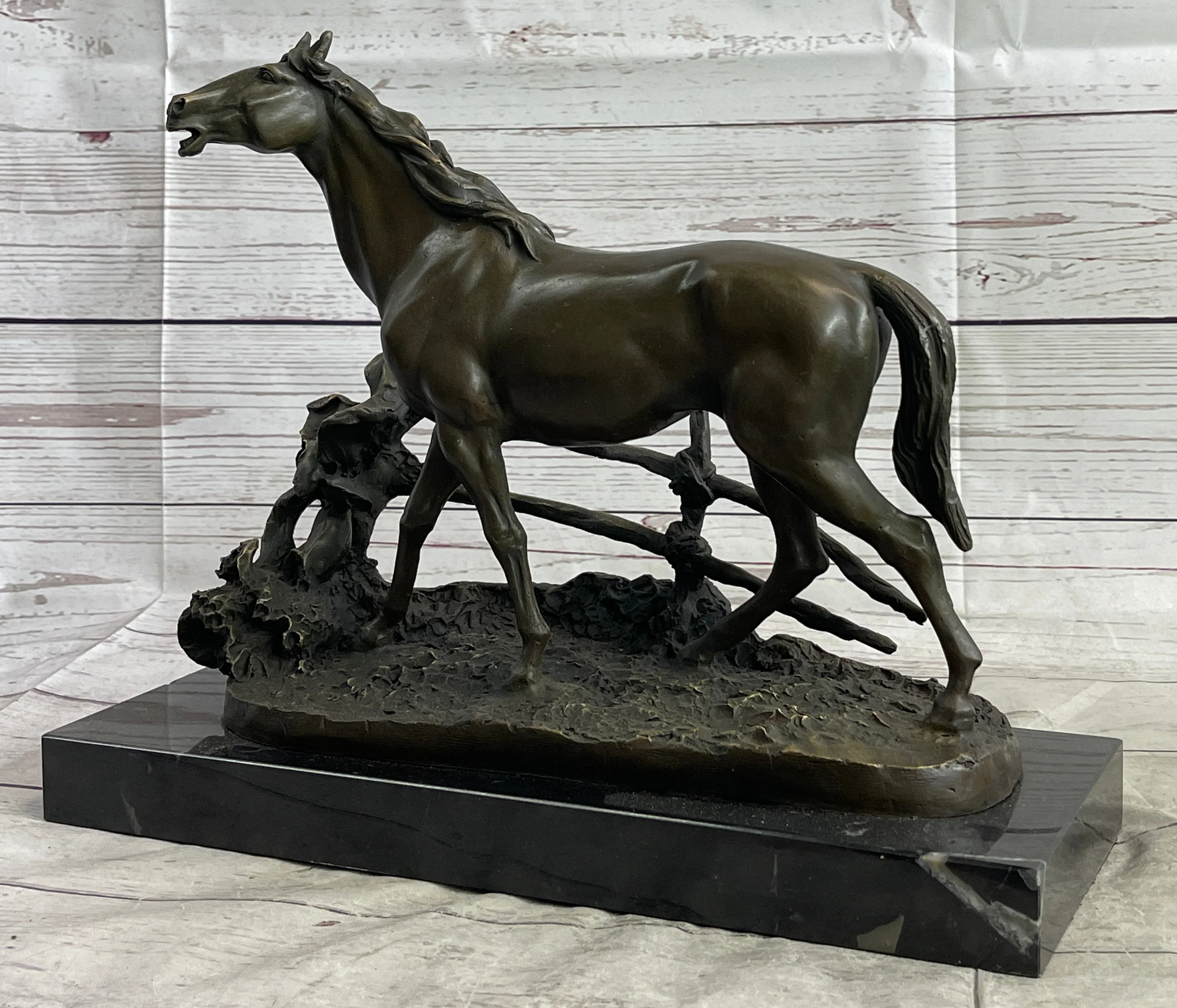 Trotting Thoroughbread Horse Bronze Hand Made Sculpture by Lost Wax Method Decor - Image 4