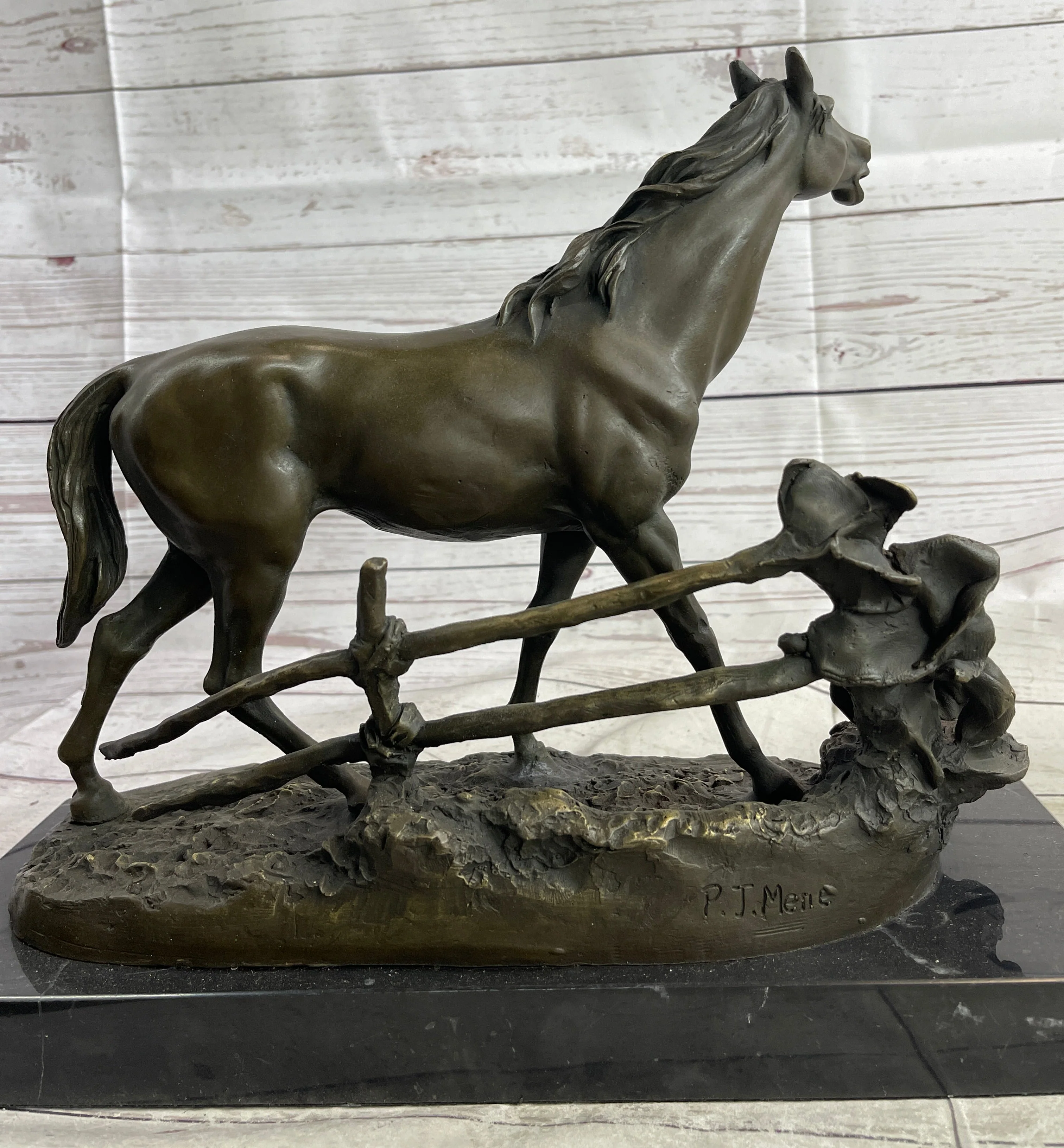Trotting Thoroughbread Horse Bronze Hand Made Sculpture by Lost Wax Method Decor - Image 9