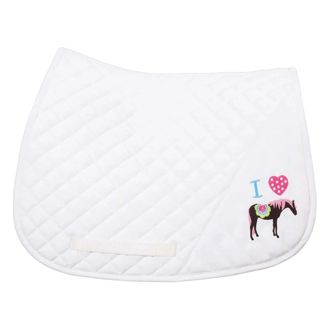 TuffRider I Heart Pony Girl Saddle Pad