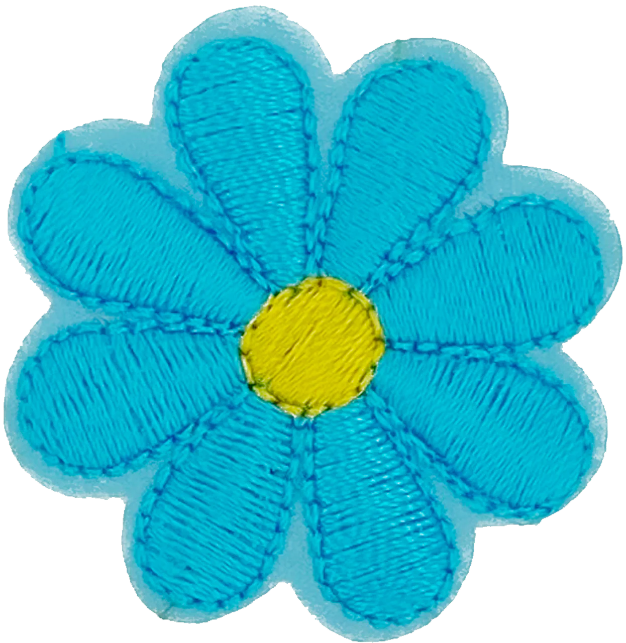 Turquoise Daisy 8 Petal Flower - Patch