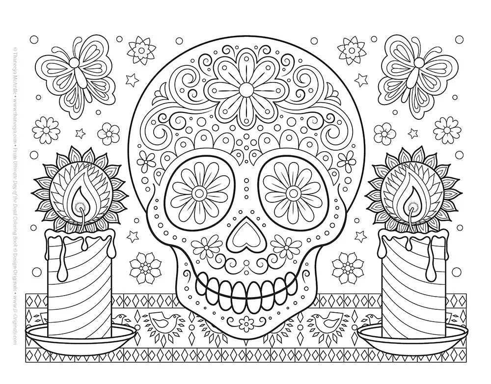 Ultimate Day of the Dead Coloring Book - Image 5