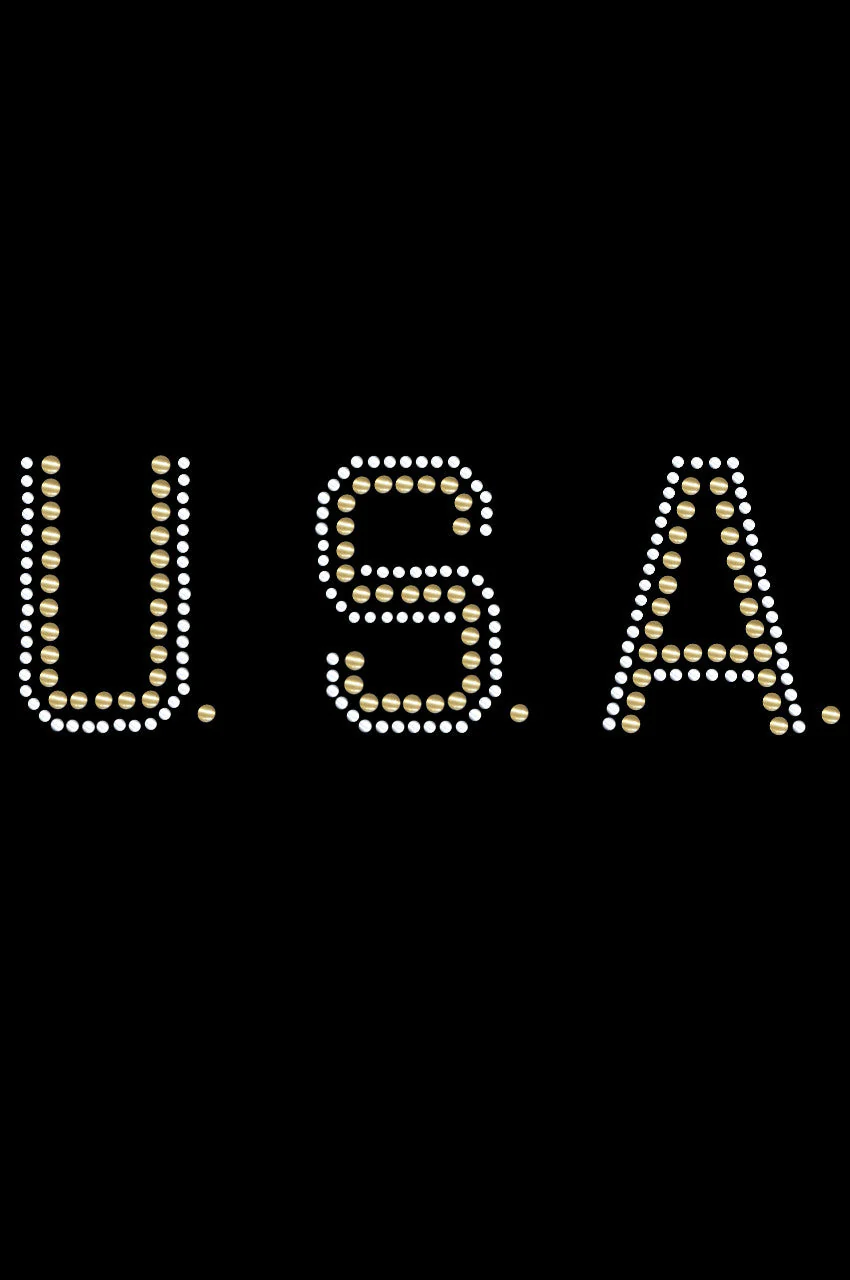 USA (Gold & Silver Nailheads) - Bandanna