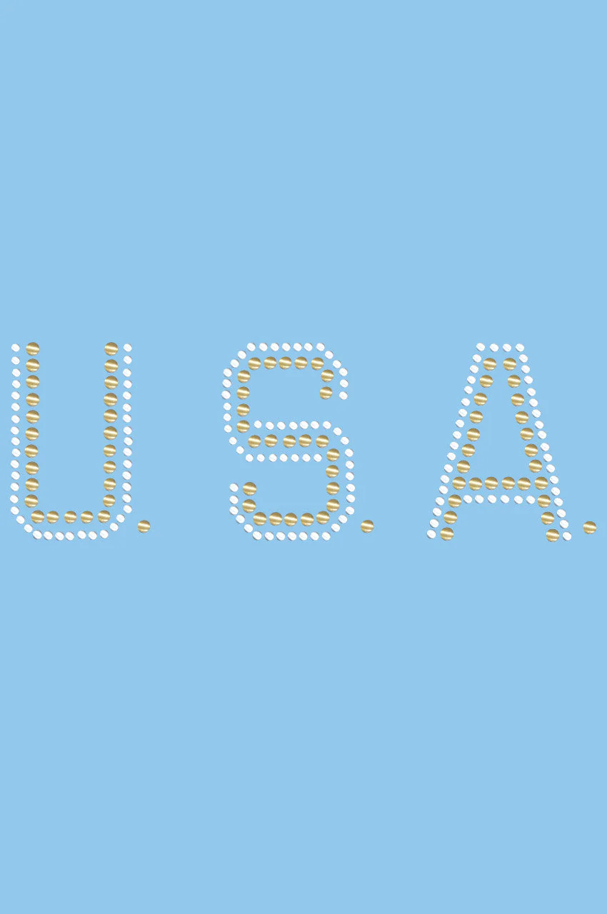 USA (Gold & Silver Nailheads) - Bandanna - Image 10