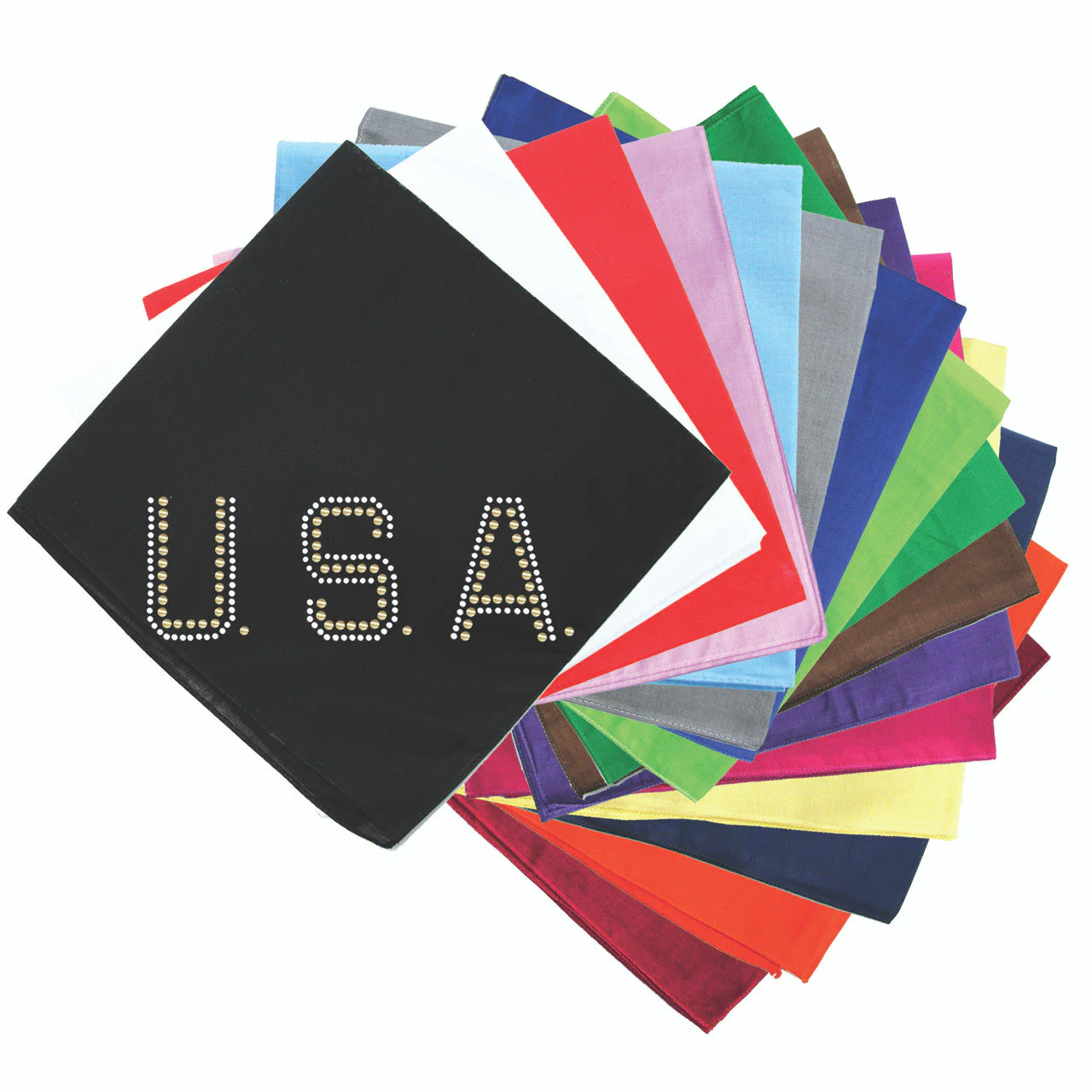 USA (Gold & Silver Nailheads) - Bandanna - Image 18