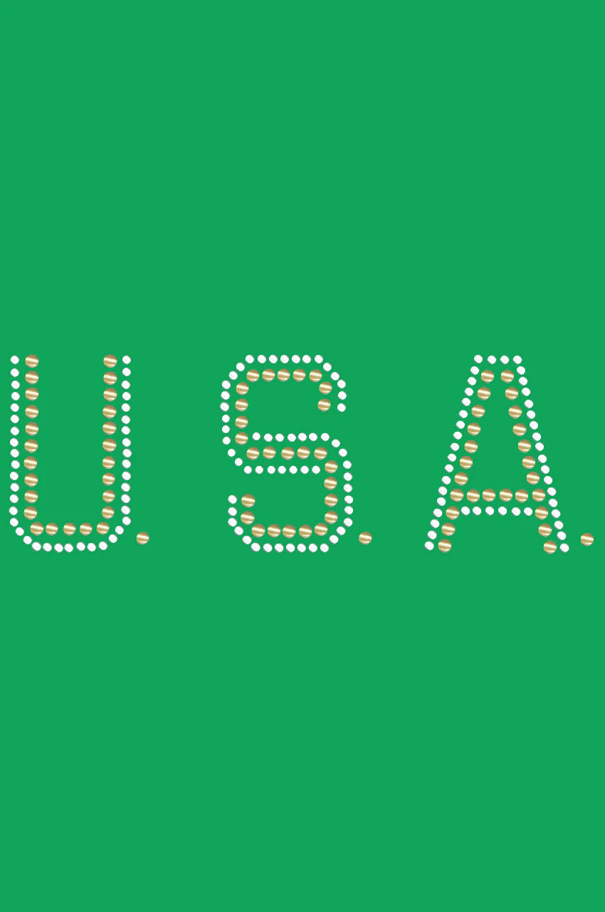 USA (Gold & Silver Nailheads) - Bandanna - Image 3