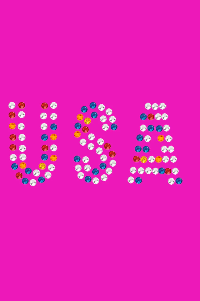 USA - Multicolor Rhinestones - Bandanna - Image 15