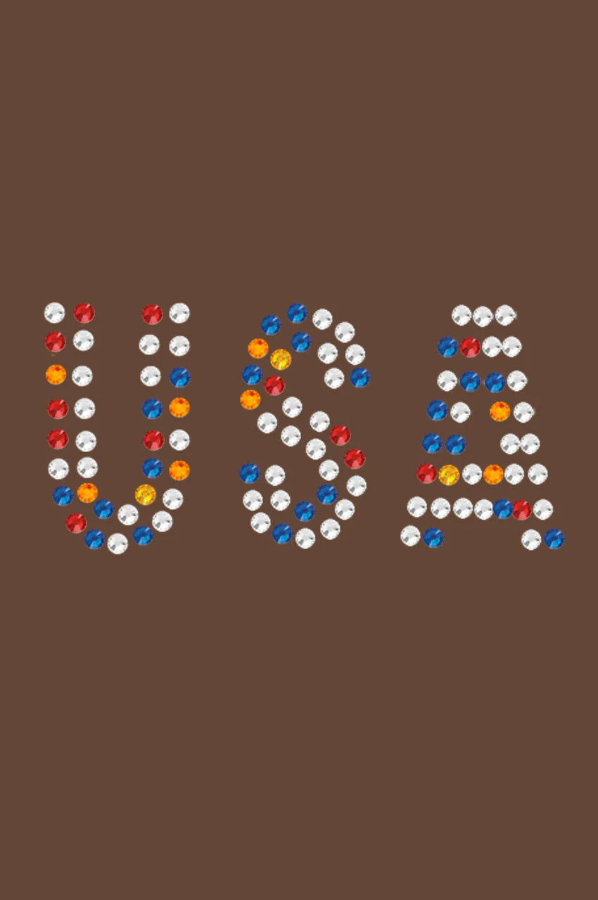 USA - Multicolor Rhinestones - Bandanna - Image 16
