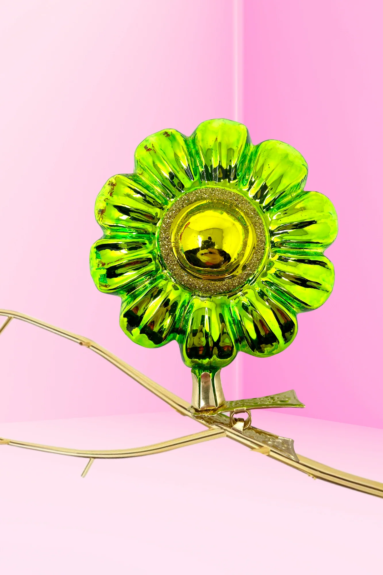 Verde Boho Charm Clip-On Polish Glass Ornament