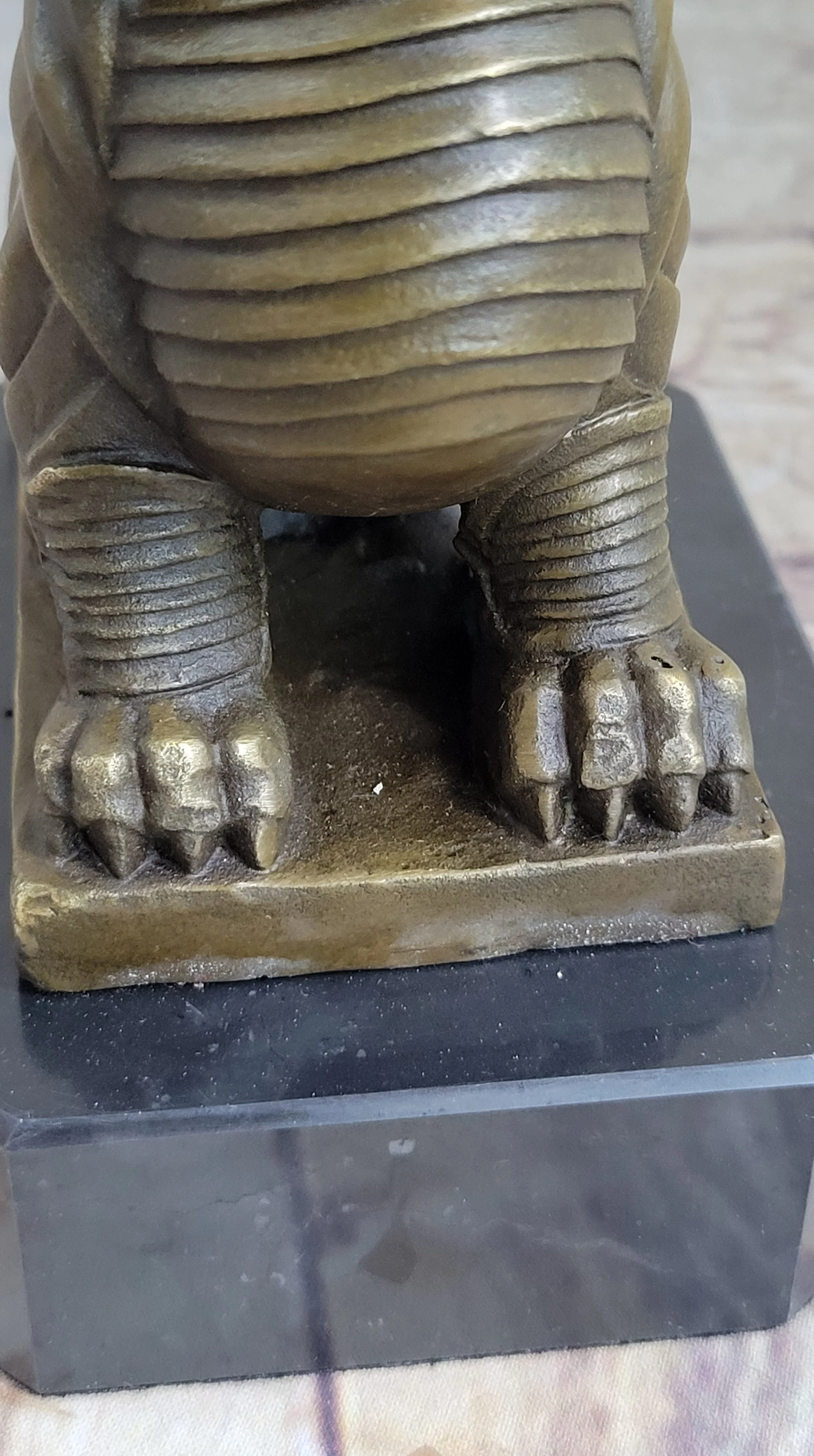 Vintage Fengshui Bronze Guardian Fu Foo Dogs Lion Door Leo Statue Lions Erte - Image 8