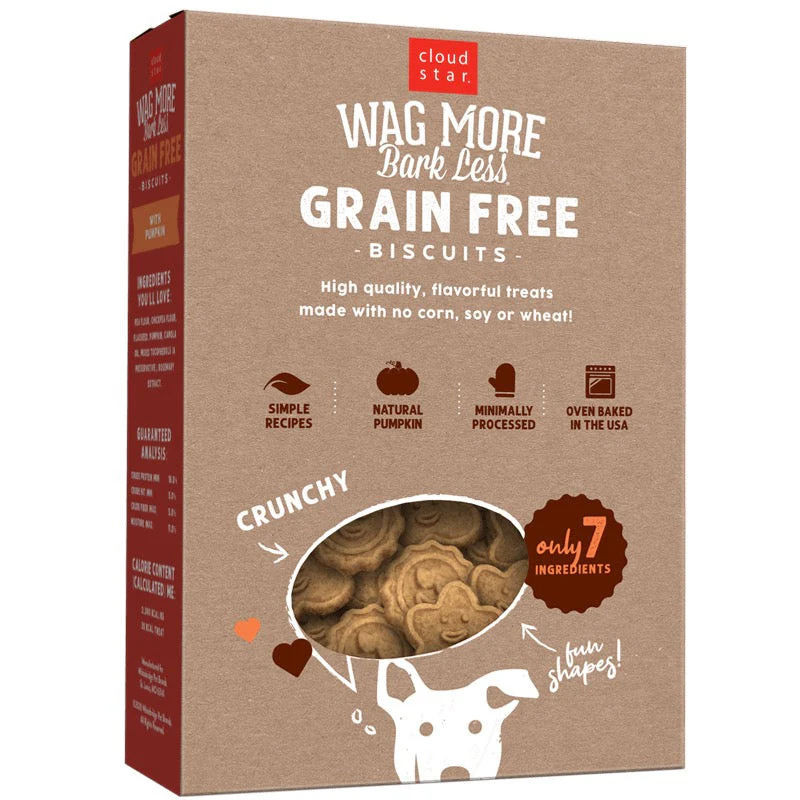Wagmore Grain Free Pumpkin Oven Baked Biscuits Dog Treats (14oz) - Image 2
