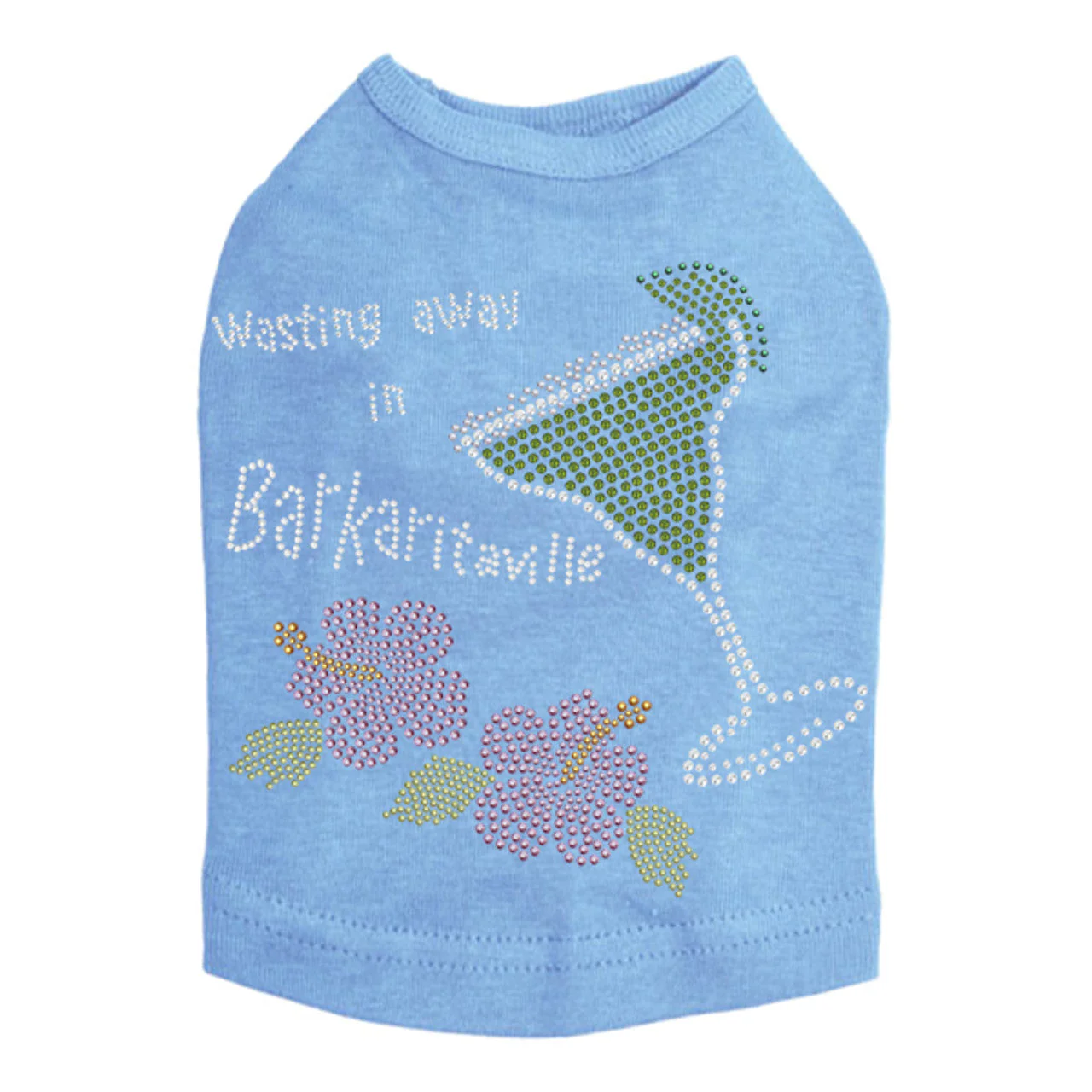 Wasting Away in Barkaritaville Hibiscus - Dog Tank - Image 10