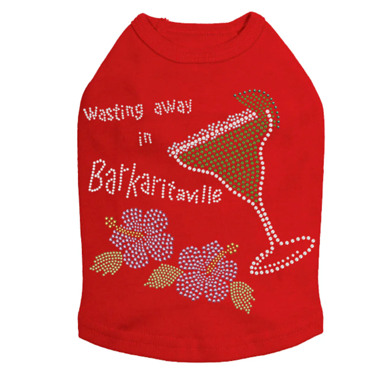 Wasting Away in Barkaritaville Hibiscus - Dog Tank - Image 5