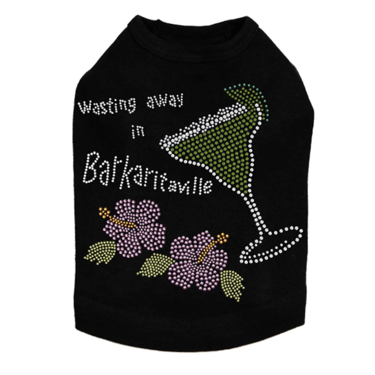 Wasting Away in Barkaritaville Hibiscus - Dog Tank - Image 7