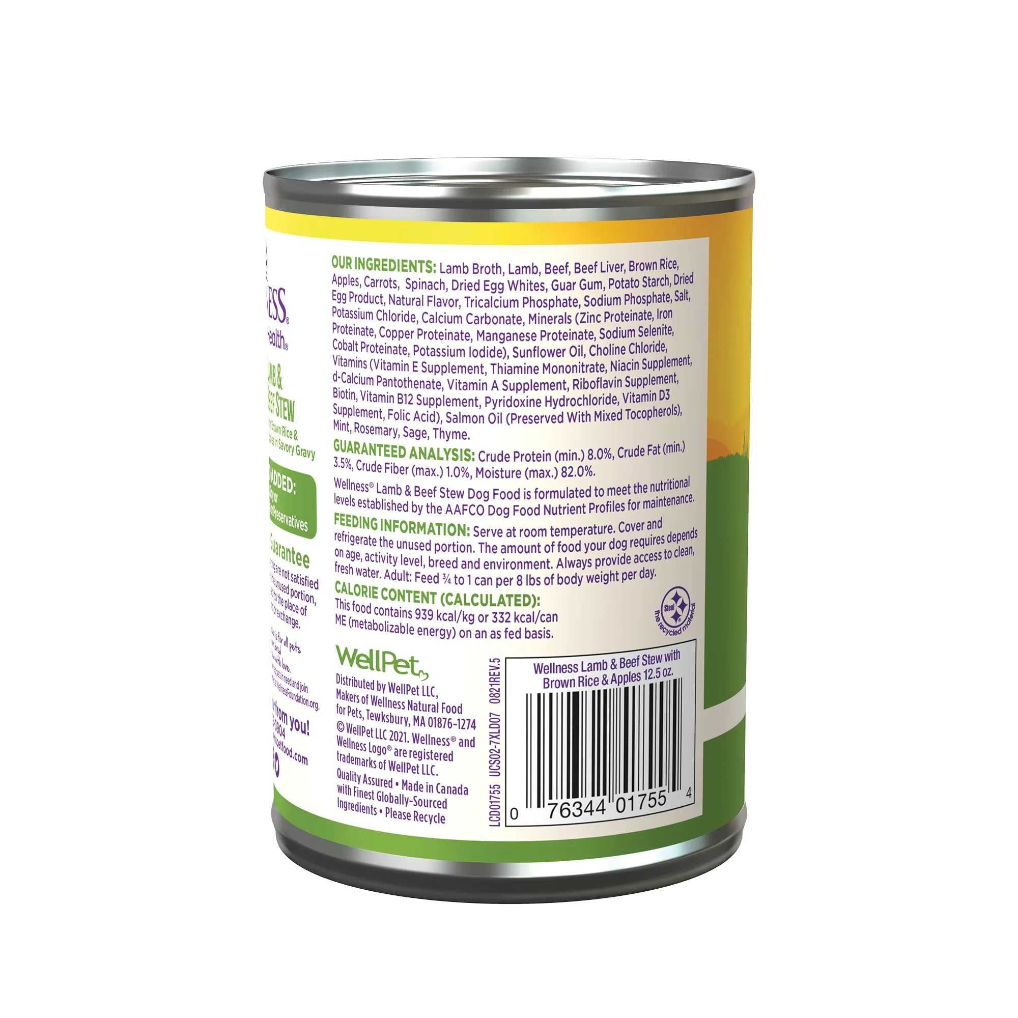 Wellness Adult Lamb and Beef Stew Wet Dog Food (12.5oz) - Image 2
