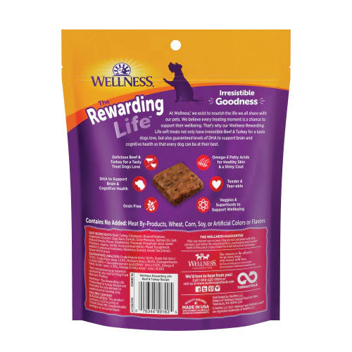 Wellness All Life Stages Rewarding Life Beef and Turkey Soft Dog Treats (6oz) - Image 2