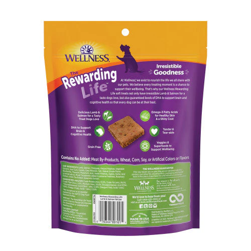Wellness All Life Stages Rewarding Life Lamb and Salmon Soft Dog Treats (6oz) - Image 2
