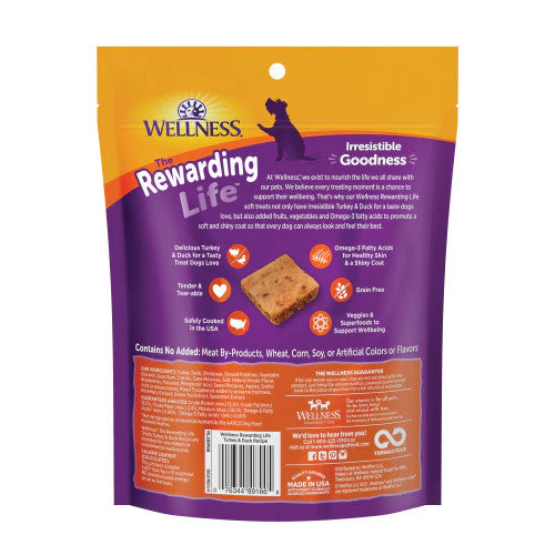 Wellness All Life Stages Rewarding Life Turkey and Duck Soft Dog Treats (6oz) - Image 2