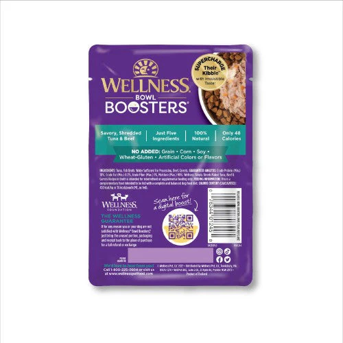 Wellness Bowl Boosters Simply Shreds Flaked Tuna, Beef and Carrots Dog Food Topper (2.8oz) - Image 2