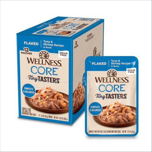 Wellness Core Adult Tiny Taster Flaked Tuna and Shrimp Wet Cat Food (1.75oz)