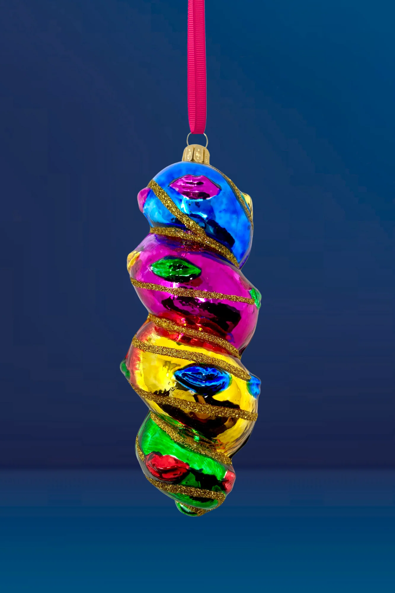 Whirls of Kisses Polish Glass Ornament