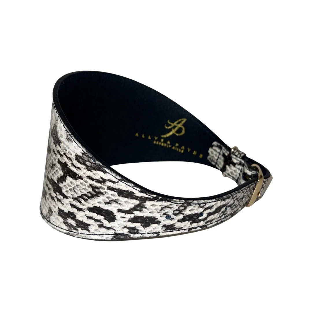 White & Black 4” Wide Snake Collar - Image 2