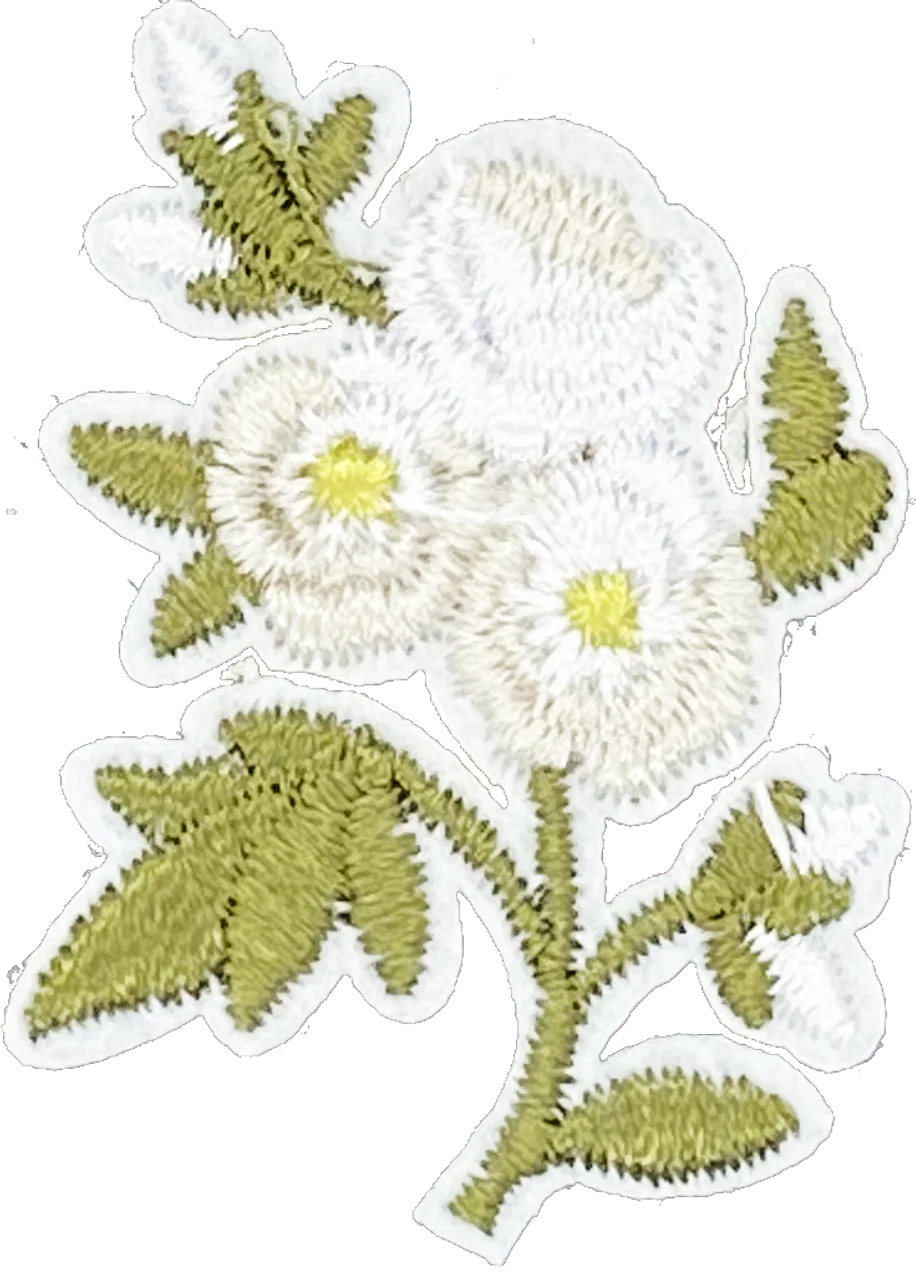 White Flower Bouquet - Patch