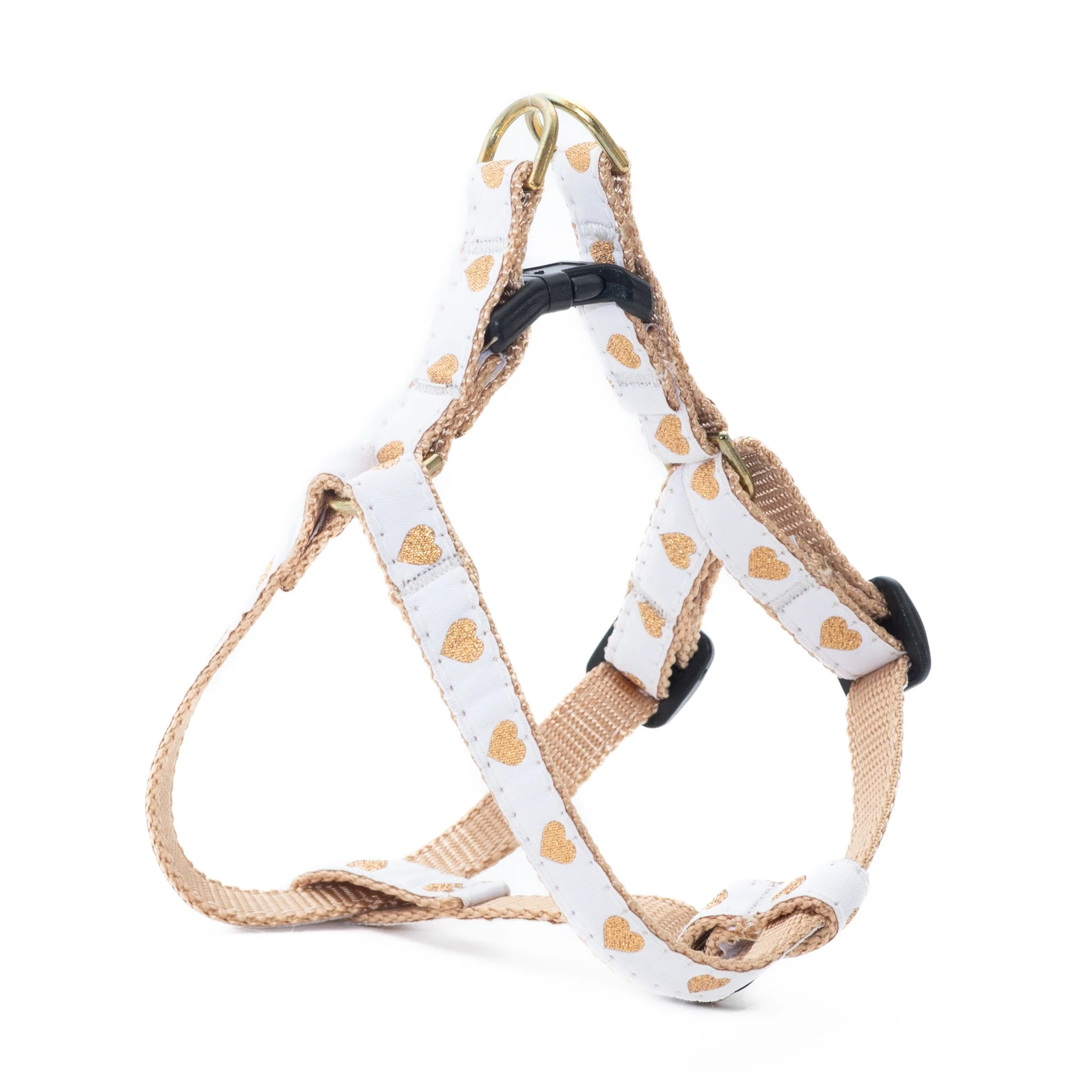 Up Country White Heart of Gold Dog Adjustable Dog Harness