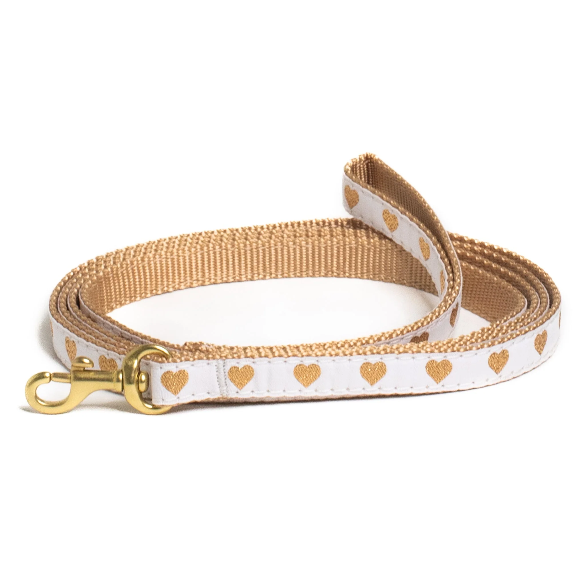 Up Country White Heart of Gold Made in USA Dog Leash