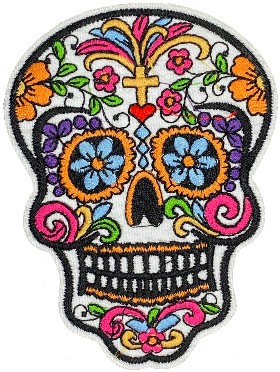 White Sugar Skull (L) - Patch
