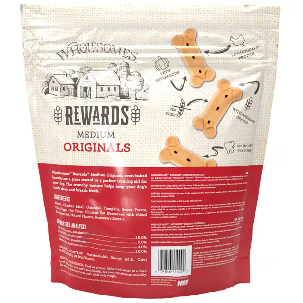 Wholesomes Adult Original Medium Dog Treats (3lb) - Image 2