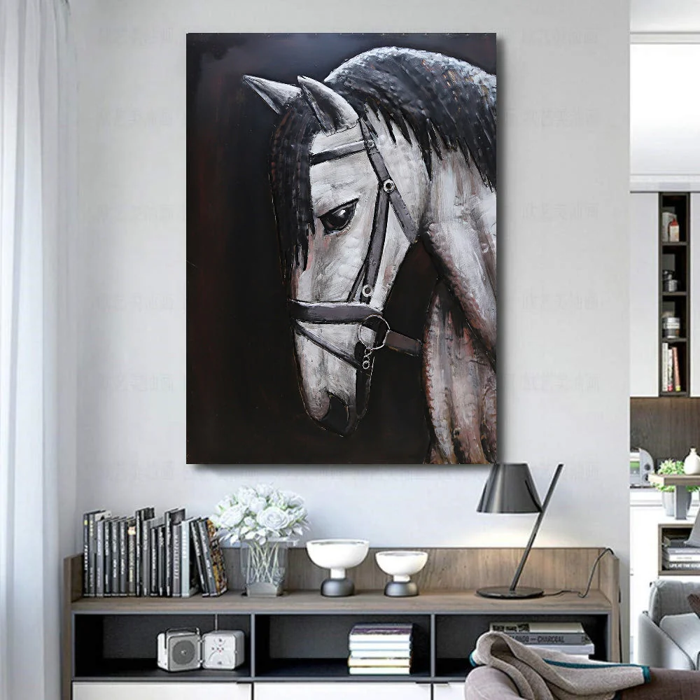 Wild Beauty 3-D Horse Head Wall Sculpture Hand Made Classic Artwork Art - Image 2