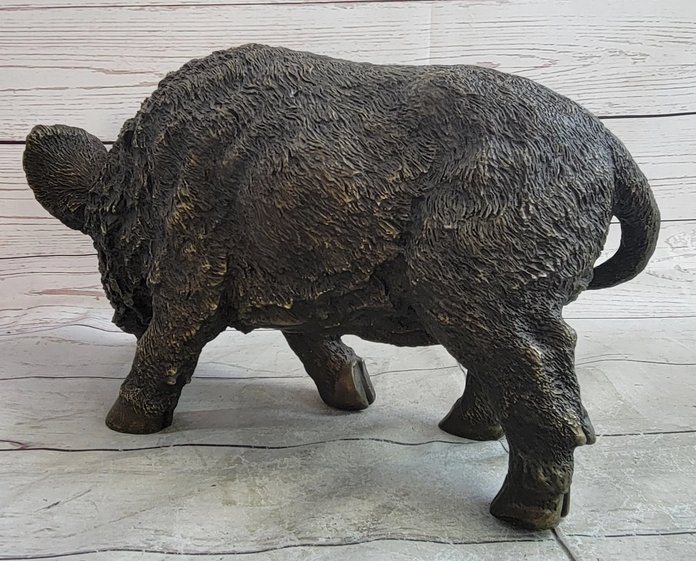 Wild Boar Pig Feral Hog Bronze Sculpture Statue Figure Figurine Decor - Image 6