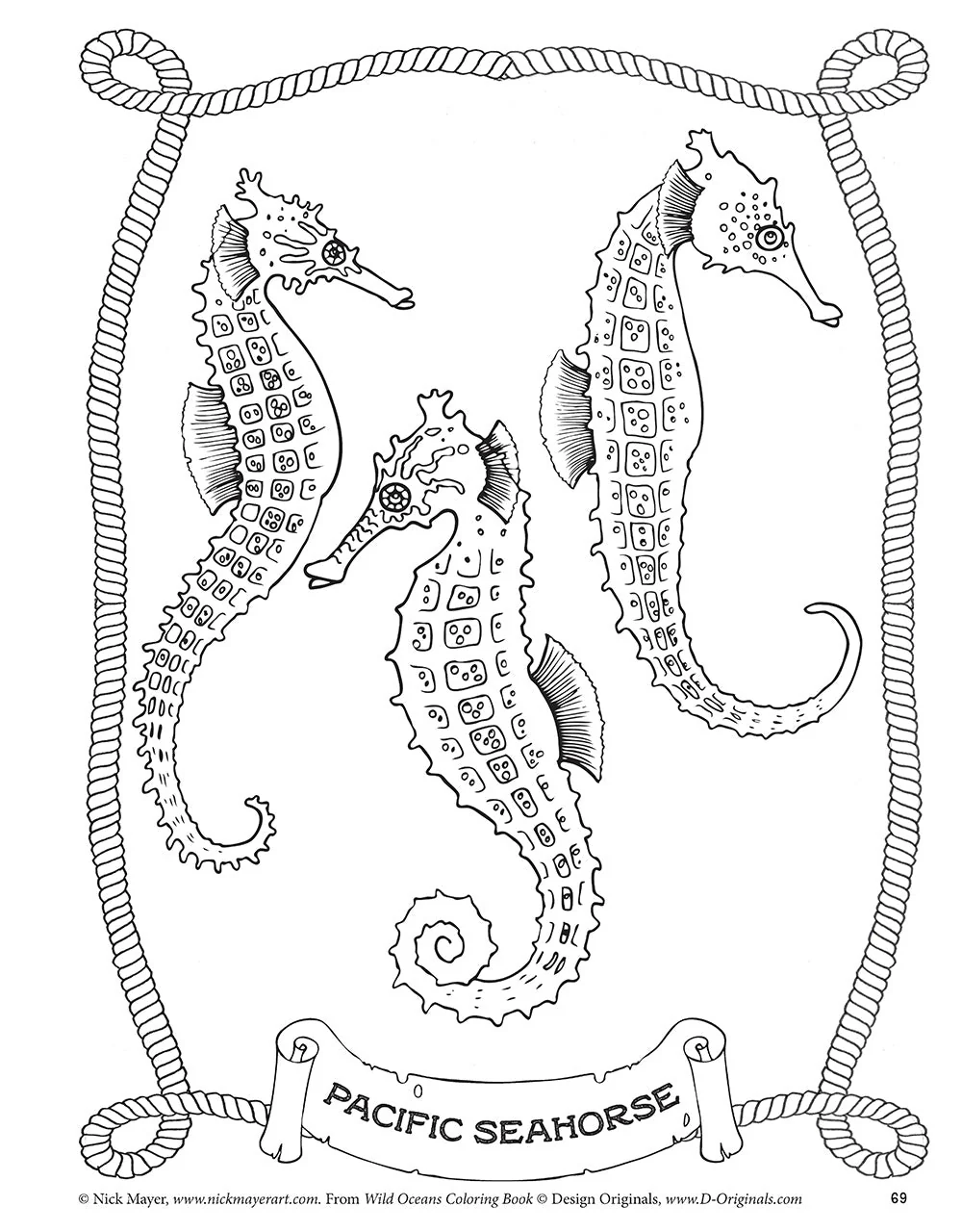 Wild Oceans Coloring Book - Image 3