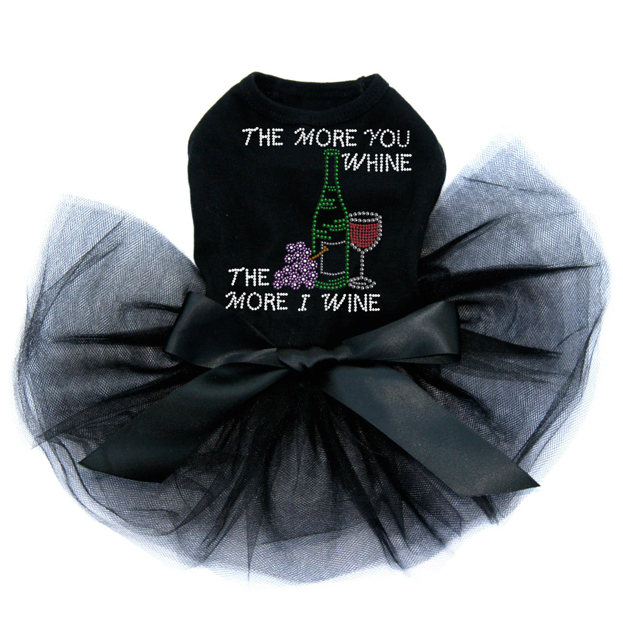 Wine Bottle, Glass & Grapes - The More you Whine... - Custom Tutu - Image 2