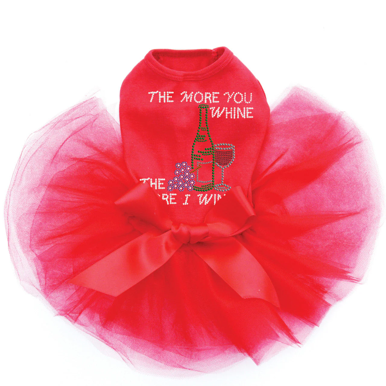 Wine Bottle, Glass & Grapes - The More you Whine... - Custom Tutu - Image 3