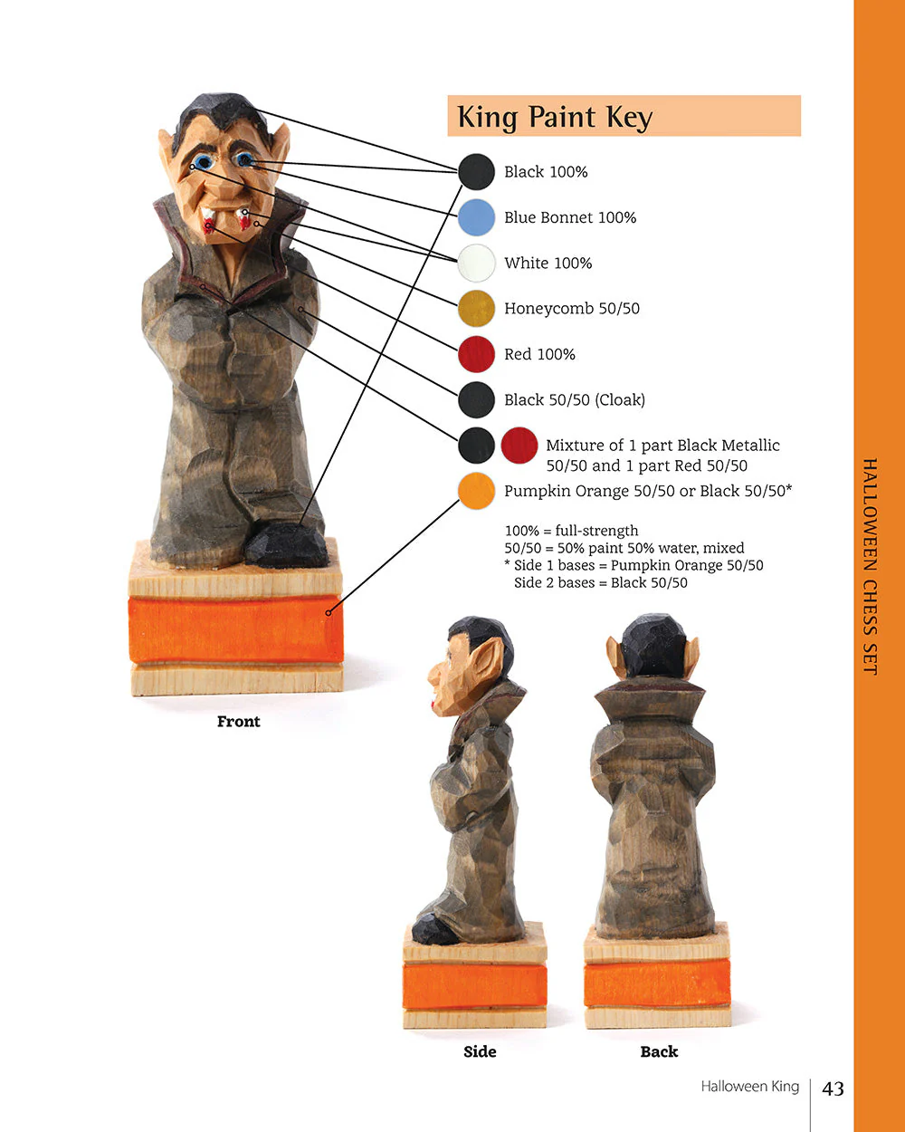 Woodcarving a Halloween Chess Set - Image 4
