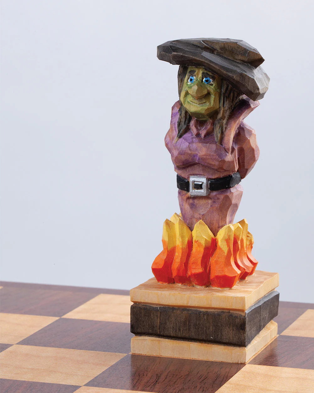 Woodcarving a Halloween Chess Set - Image 6