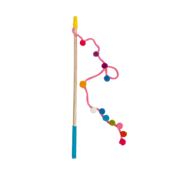Wooly Cat Wand Toy  Pom Pom - Image 3