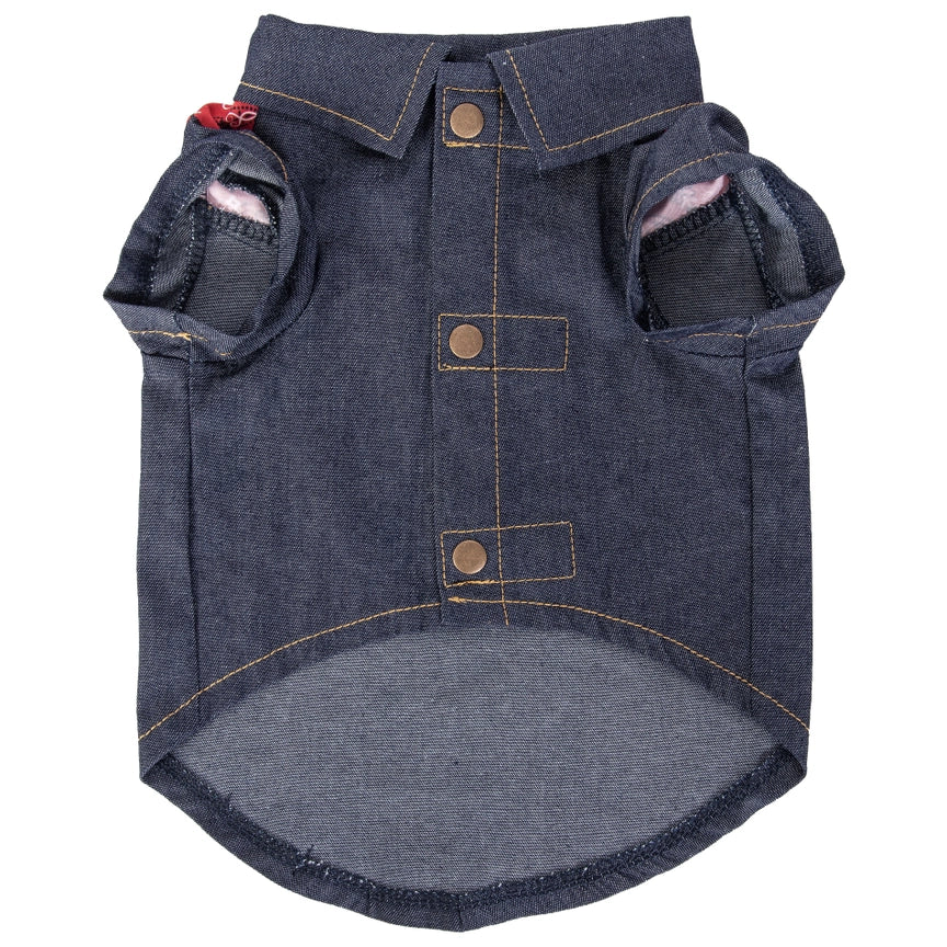 Wrangler® Pattern Yoke Denim Shirt – Dark Blue - Image 3