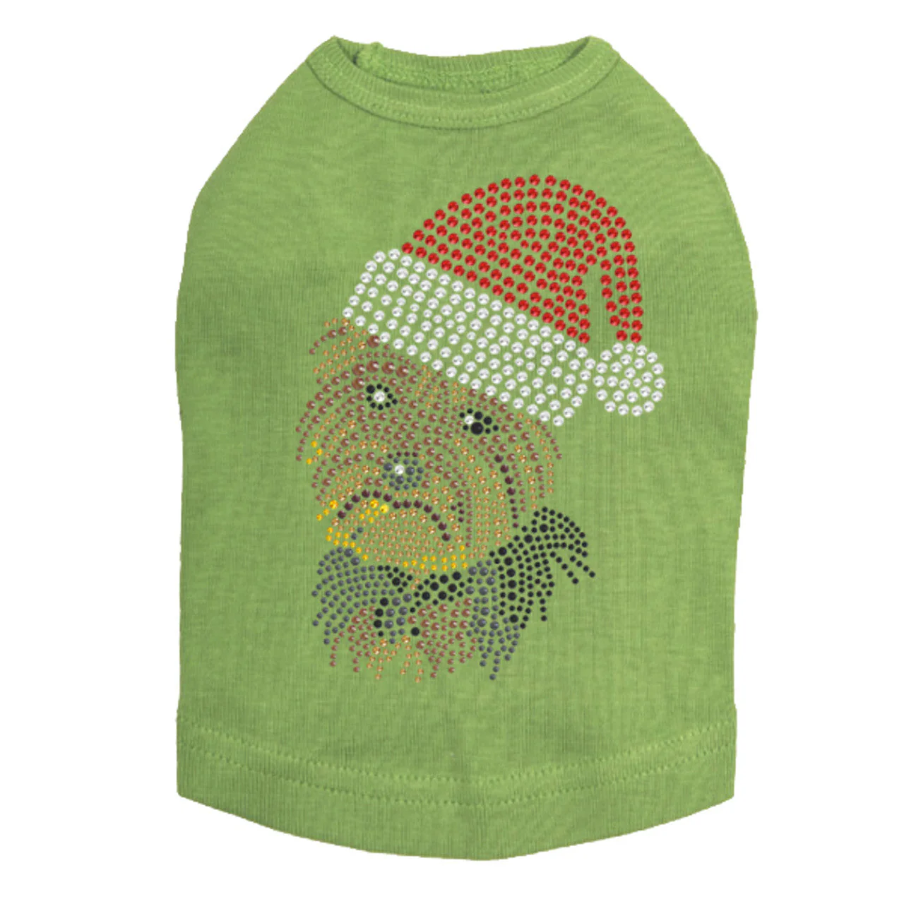 Yorkie Face 1 with Santa Hat - Dog Tank - Image 14